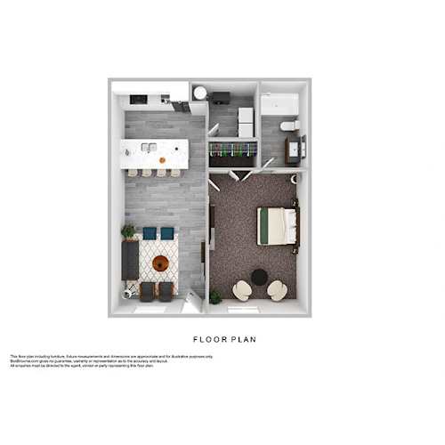 Floor Plan  floor plan of 1 bedroom floor plan with closet