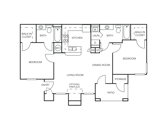 Floor Plan  a floor plan of a modular home with bedrooms and a living room