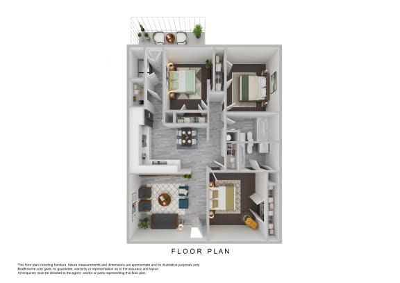 Floor Plan  dimensional floor plan of a 1 bedroom005 sq ft floor plan