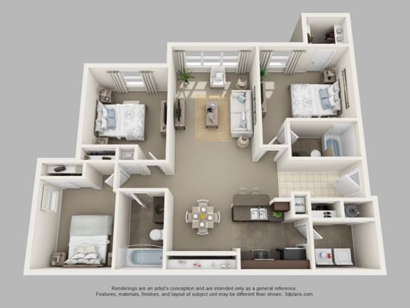 Floor Plan  3 Bed | 2 Bath