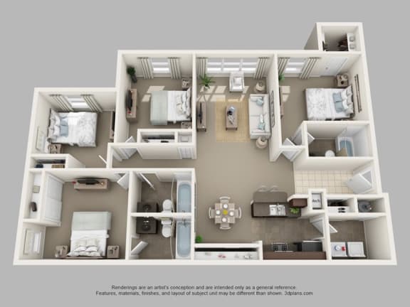 Floor Plan  4 Bed | 3 Bath
