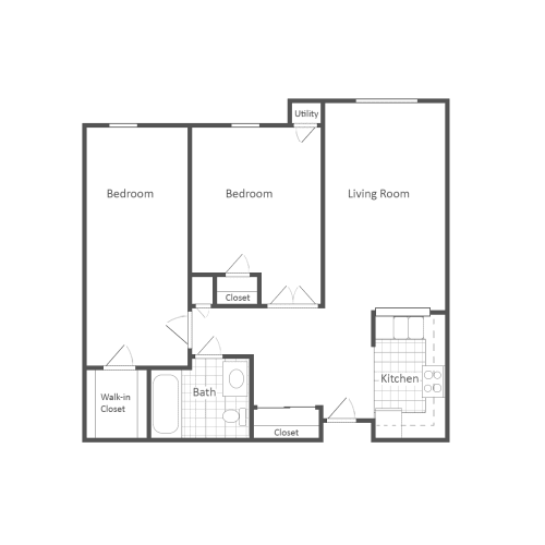 Floor Plan  2 Bedroom
