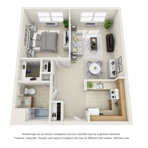 Floor Plan  1 Bedroom