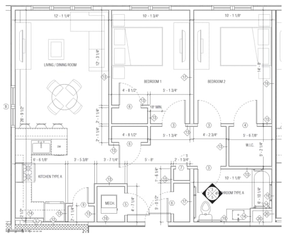 Floor Plan  2 Bedroom