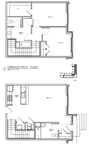Floor Plan  Townhouse - 2 Bedroom