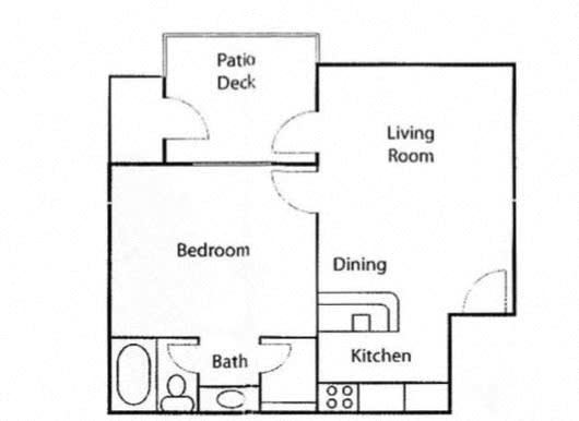 Floor Plan  1 bed 1 bath at Brook Meadow Village Apartments , Austin
