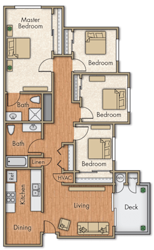 Floor Plan  Brookside Crossing | 4 Bedroom
