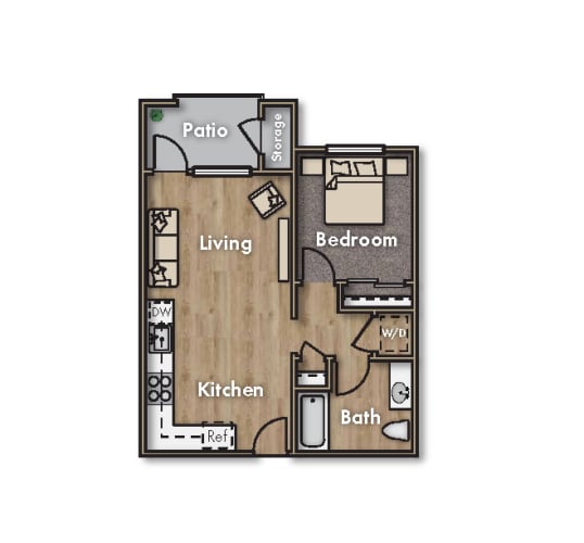 Floor Plan  a floor plan of a bedroom apartment
