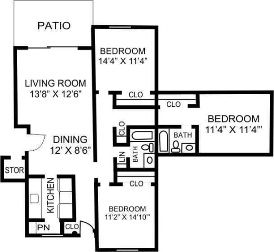 Floor Plan  3/2 Floor Plan