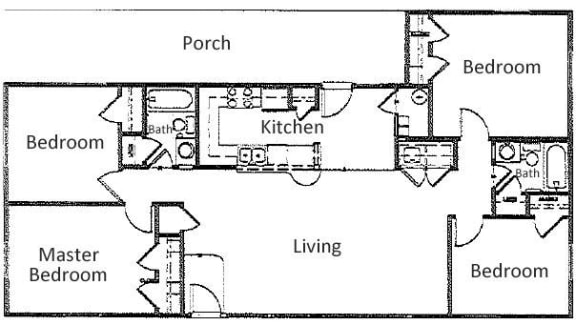 Floor Plan  4 Bed  2 Bath