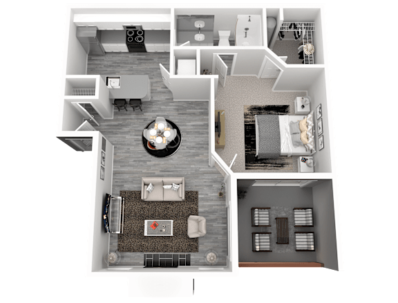 Floor Plan  1 Bed 1 Bath