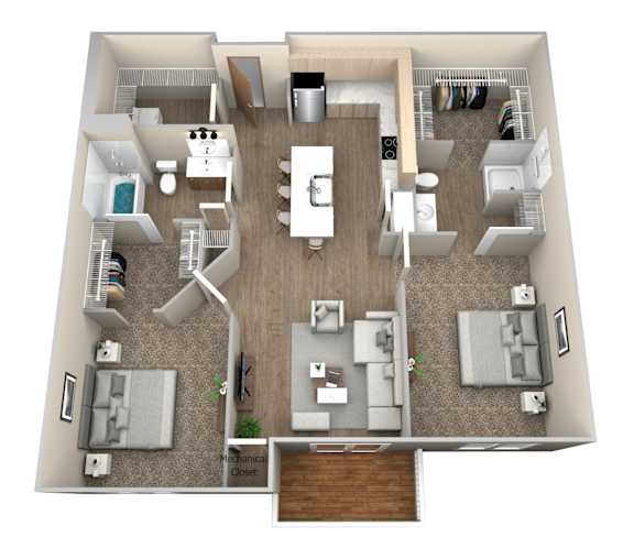 Floor Plan  our apartments showcase a spacious floor plan at Pinehurst Apartments, Baxter, MN