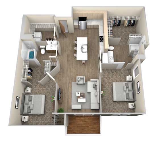 Floor Plan  our apartments have a spacious floor plan with plenty of room to move around at Pinehurst Apartments, Baxter, 56425