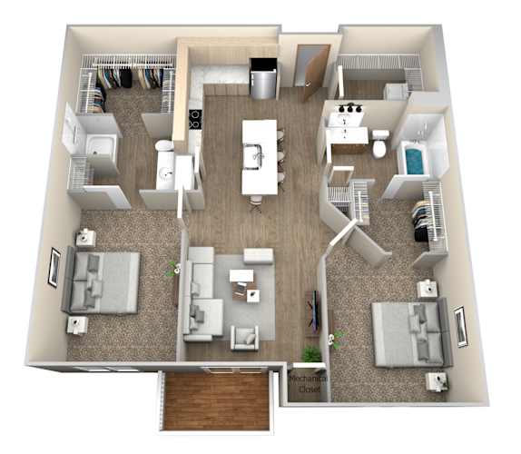 Floor Plan  our apartments have a spacious floor plan with plenty of room to move around at Pinehurst Apartments, Baxter Minnesota