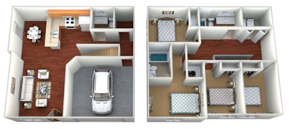 Floor Plan  a floor plan of a 1 bedroom apartment at the crossings at white marsh apartments in white marsh
