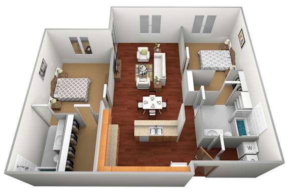Floor Plan  2 Bed 2 Bath Floor Plan at Osgood Place Apartments, Fargo, ND, 58104