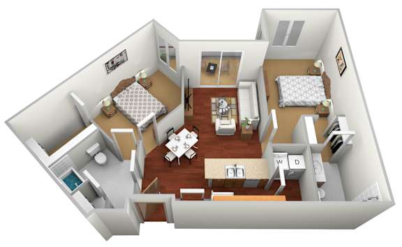 Floor Plan  2 Bed 2 Bath Floor Plan at Osgood Place Apartments, Fargo, 58104
