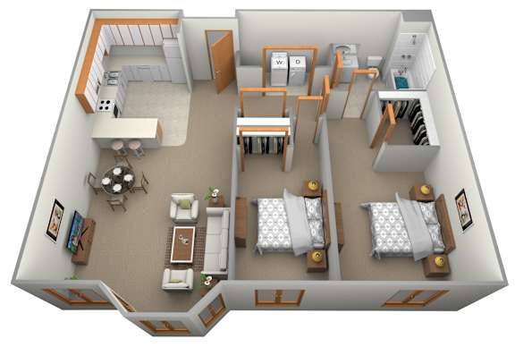 Floor Plan  a floor plan is shown in this illustration of a 3d floor plan