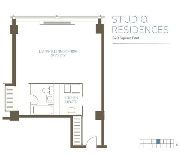 Floor Plan  ST1 Floor Plan at The Pavilion, Detroit, Michigan