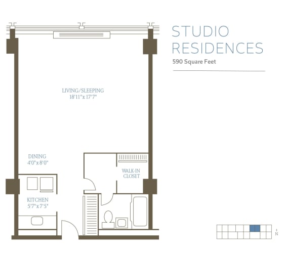 Floor Plan  a floor plan for studio residences