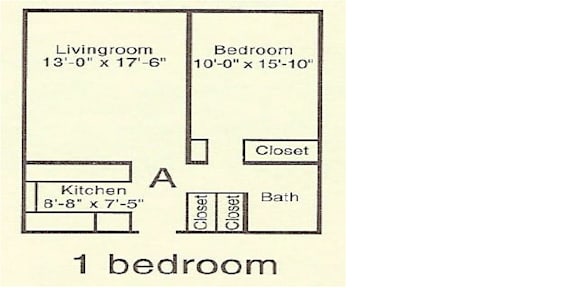 Floor Plan  1 Bedroom
