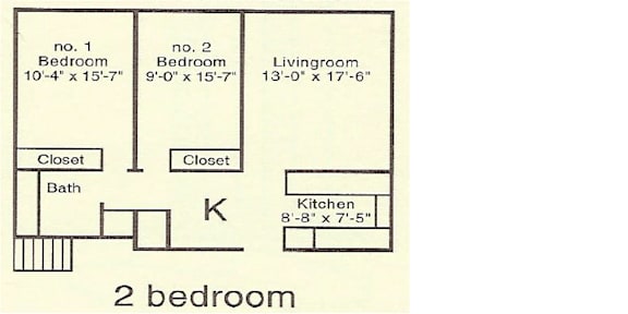 Floor Plan  2 Bedroom