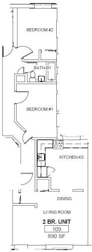 Floor Plan  2 Bedroom