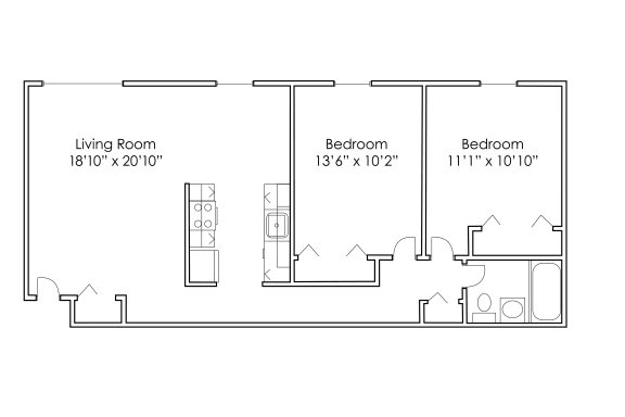Floor Plan  2 Bedroom C