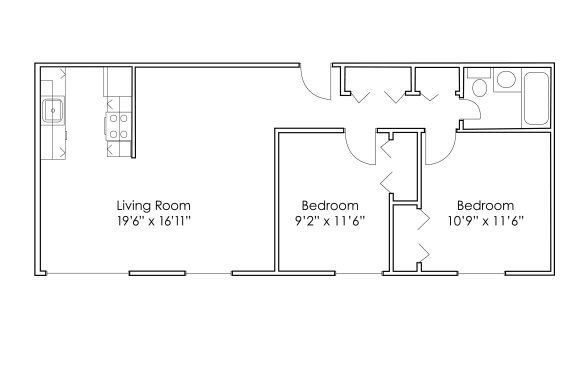 Floor Plan  2 Bedroom B
