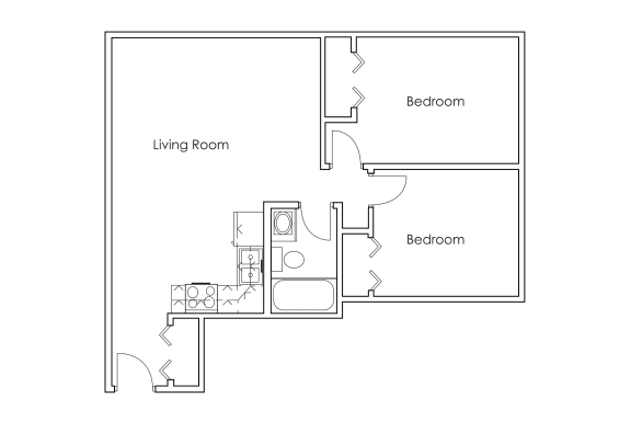 Floor Plan  2 Bedroom A