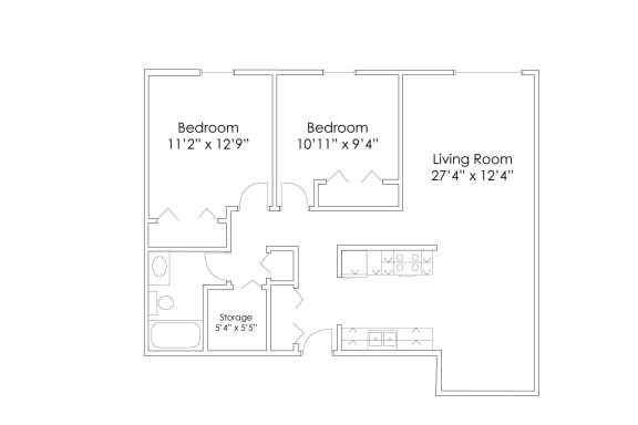 Floor Plan  2 Bedroom C