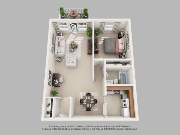 Floor Plan  One Bedroom Large