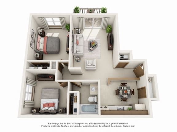 Floor Plan  Two Bedroom