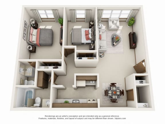 Floor Plan  Two Bedroom Large