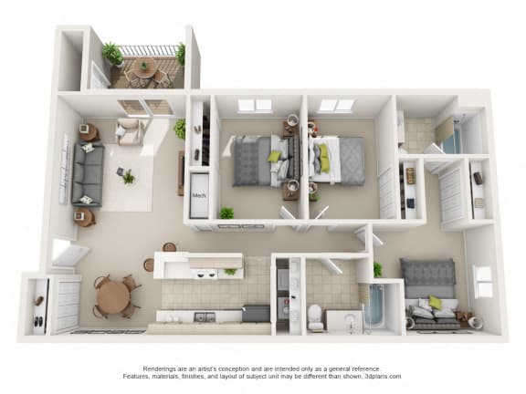 Floor Plan  Three Bedroom