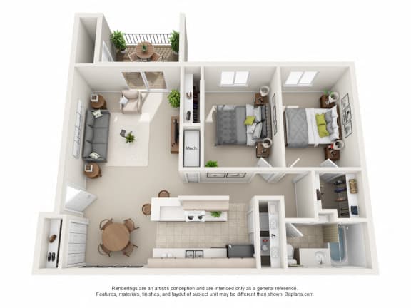 Floor Plan  Two Bedroom