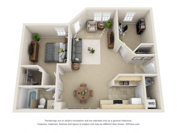 Floor Plan  2 bedroom floor plan  the crossings at white marsh apartments