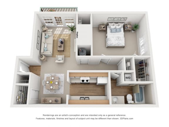 Floor Plan  One Bedroom