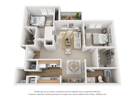 Floor Plan  Two Bedroom Split