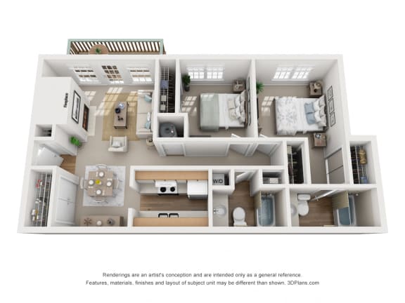 Floor Plan  Two Bedroom