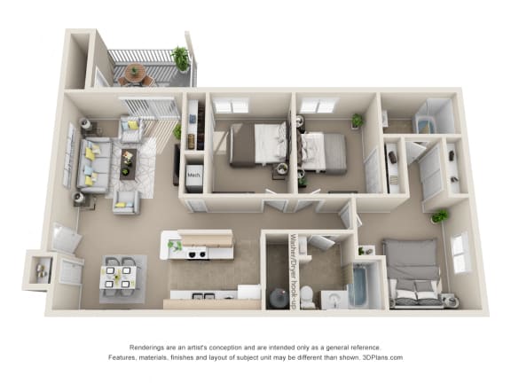 Floor Plan  Three Bedroom