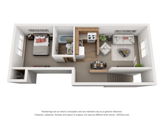 Floor Plan  One Bedroom