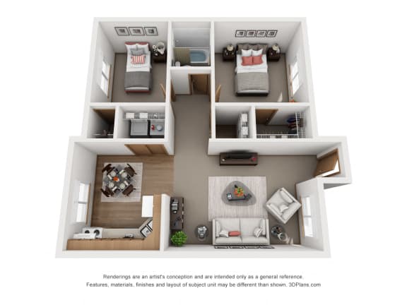 Floor Plan  Two Bedroom Large