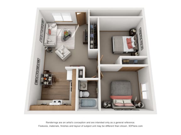 Floor Plan  Two Bedroom