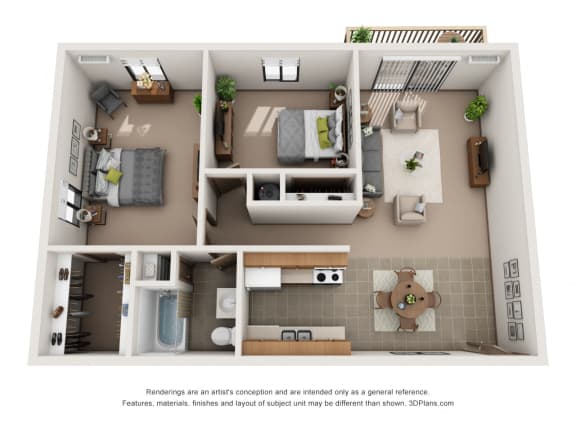 Floor Plan  Two Bedroom