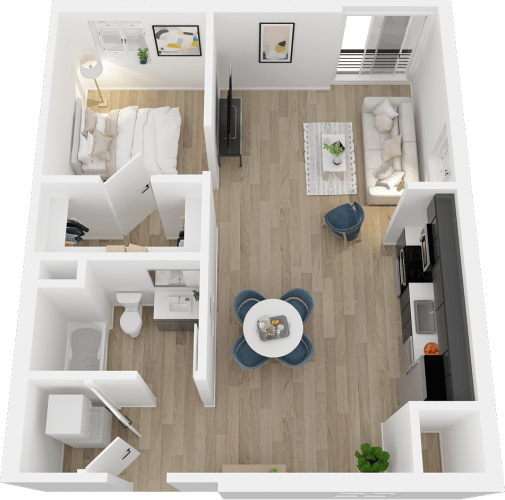 Floor Plan  1 Bedroom - C