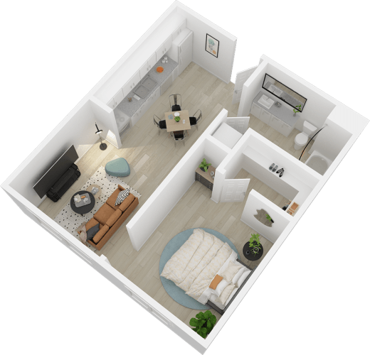Floor Plan  One Bedroom