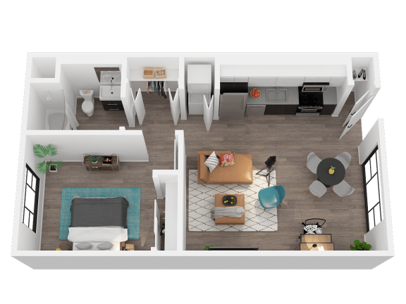 Floor Plan  1 Bedroom