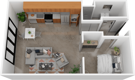 Floor Plan  1 Bed / 1 Bath