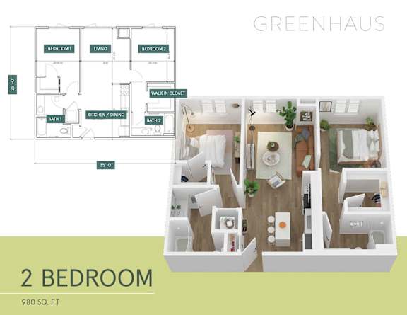 Floor Plan  a floor plan of a bedroom apartment